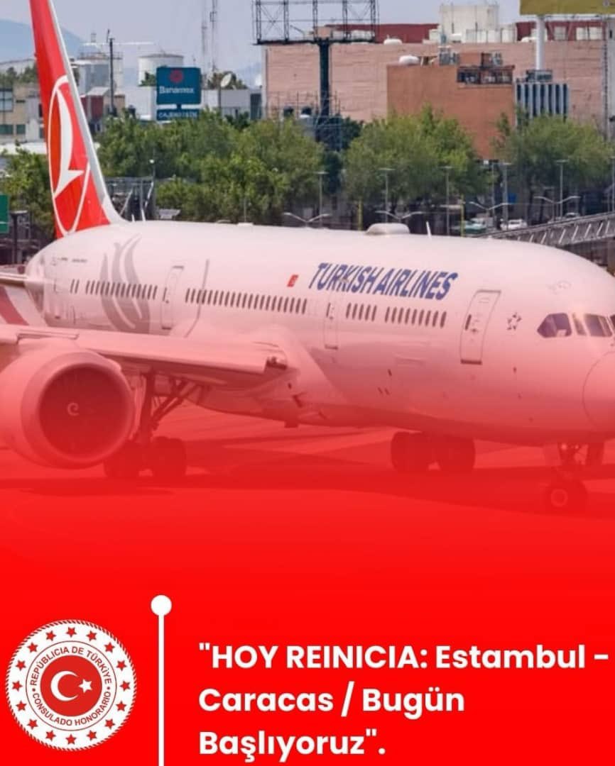 Turkish Airlines🇹🇷 has resumed direct flights between Istanbul and Caracas🇻🇪 as of today.

The route had been suspended last November, after which the Maduro government revoked the airline’s license. Flights are now officially back.