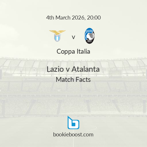 BookieBoostApp's tweet photo. ⚽ Lazio v Atalanta Preview

⌚ Kick off 20:00

📊 Pre-match stats 👇

📈 https://t.co/ejZL9odnOK https://t.co/aDfgKMWd2M