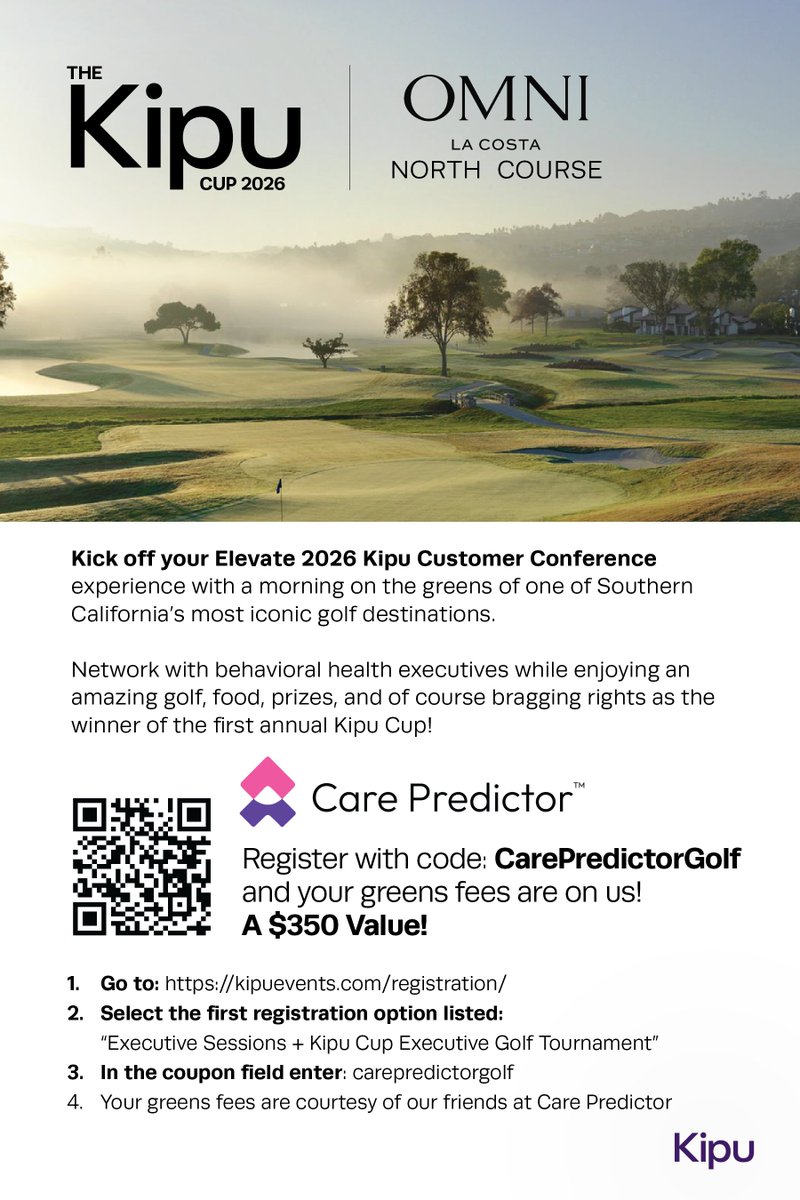 carepredictor's tweet photo. Join us at the Kipu Emergence Conference Event!
Connect with behavioral health leaders, discover the latest innovations, and see how Care Predictor is transforming patient care with predictive analytics.
Don’t miss out! Schedule your demo now: https://t.co/LIcJYTvH3R https://t.co/Yb2zTPtqMX