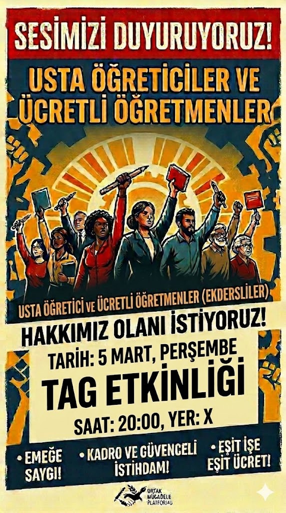 bas_abdulk4226's tweet photo. Usta öğreticiler ve ücretli öğretmenler, eğitim sisteminin görünmez taşıyıcı kolonları olmalarına rağmen, "kota" ve "ders saati" parantezine sıkıştırılmış bir sömürü düzeniyle karşı karşıyadır. Aynı müfredatı işleyen, aynı sınıfta ter döken kadrolu meslektaşlarıyla aralarındaki devasa özlük hakları uçurumu, adaletin değil, tasarrufun eseridir.
#UstaÜcretliOmuzOmuza 
#EğitimciyeAdalet
