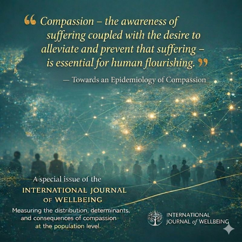 It was an honour to help edit this special issue on an important and hopeful new academic subdiscipline: the epidemiology of compassion! internationaljournalofwellbeing.org/index.php/ijow…