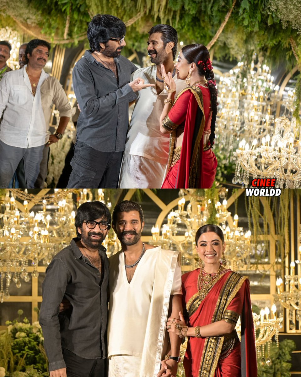 Cinee_Worldd's tweet photo. What a Lovely Picture😍

MassMaharaja #Raviteja With #Virosh💗

#VijayDeverakonda #RashmikaMandanna https://t.co/3AjiObJiNH