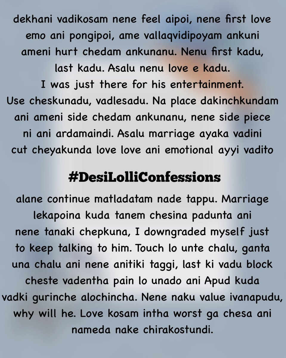 Desi Lolli Confessions tweet media