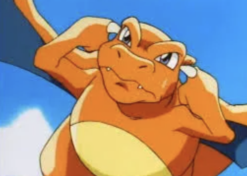 Charizard does not get enough credit for this.

There was a massive crowd at that fossil dig, including Gary, and they all just stood there while Jigglypuff sang. Charizard is the only one to cover his ears.

Are there other subtle scenes that show-case Charizard intellect?
