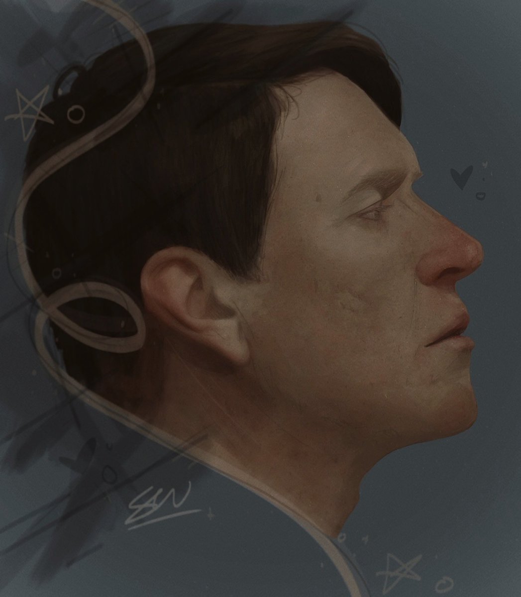 meant to post last night but FINALLY done with my portrait of Sam Spruell :)