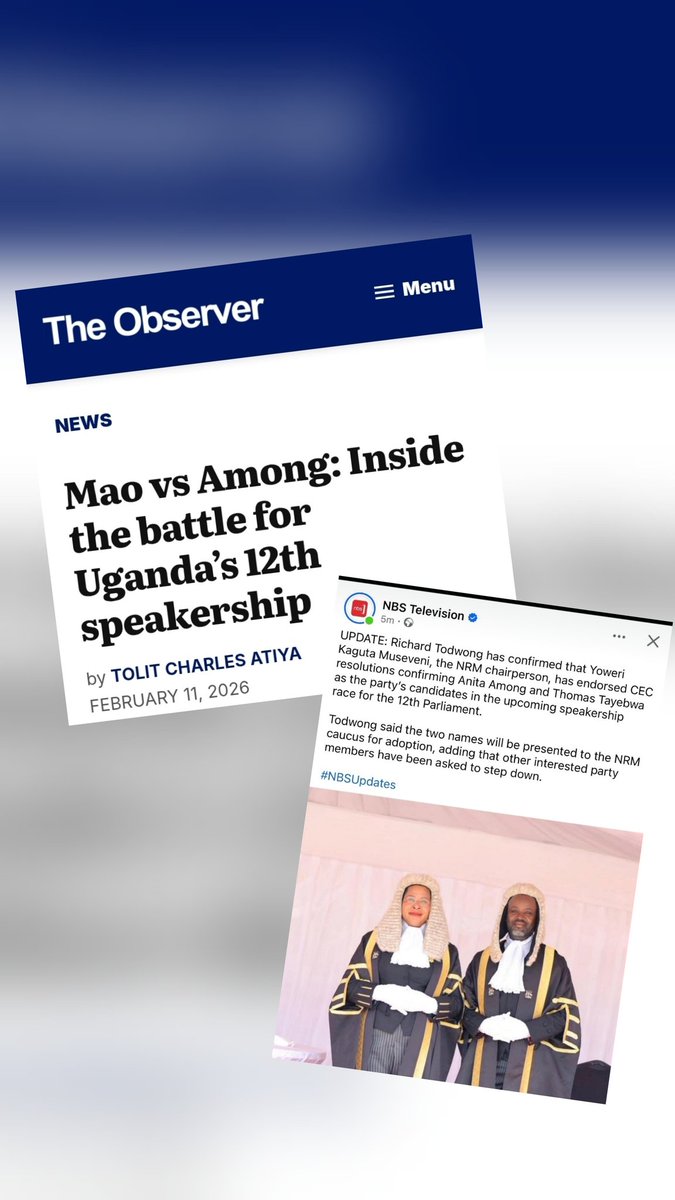 TolitC's tweet photo. Uganda's speakership race was never about personalities.
It was a contest between consolidation and rehabilitation.And from the start, the system had already chosen its side.
#democracynext #Ntv @observerug #mukungu #megafm https://t.co/c3HslASQ4a