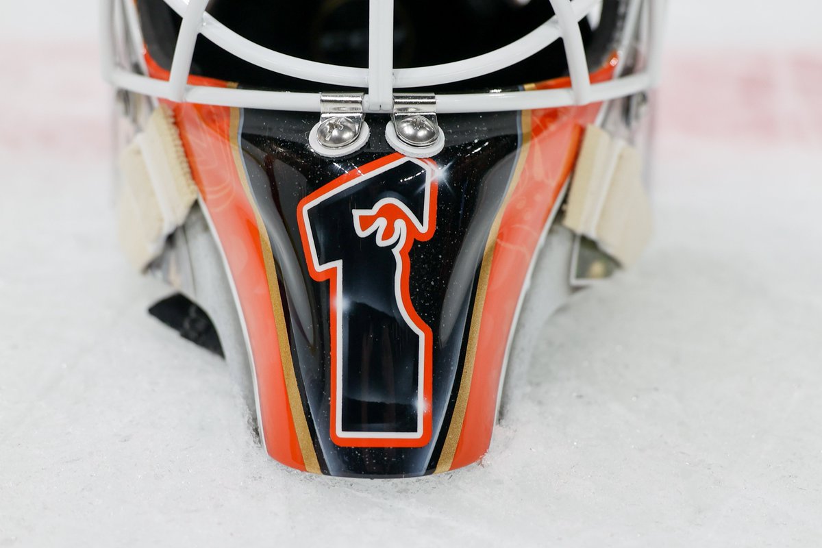 Pups &amp; Ducks! 🐾🦆

Lukáš Dostál will wear this special mask tonight with photos of our player's dogs on it. 

You can bid on it now at Ducks.GiveSmart.com to help us make an impact in our community.