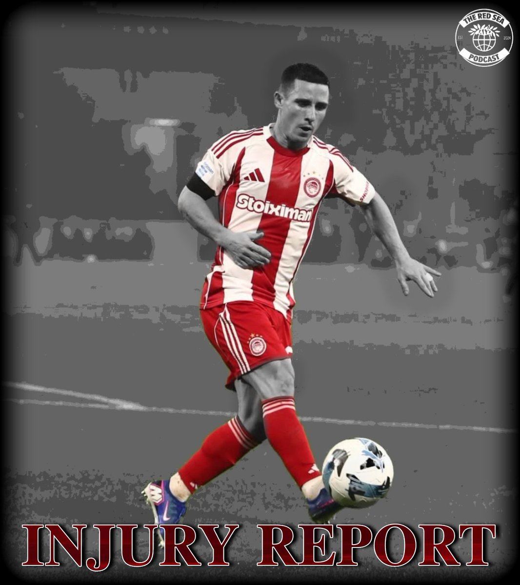 RedSeaPodcast's tweet photo. 🤕 | Daniel Podence remains doubtful for this weekend's derby against PAOK.
Podence has been dealing with a "season long" pulled adductor ever since he came in from Saudi Arabia.
#OlympiacosFC #SLGR #Podence https://t.co/Hn1XX3sMPD