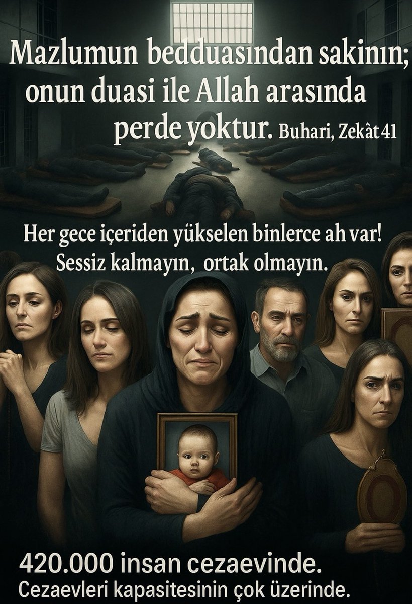 <a href="/avsengulk/">Şengül KARSLI</a> <a href="/mustafaciftcitr/">Mustafa ÇİFTÇİ</a> <a href="/kubrayigitbasi/">Doç. Dr. Kübra Güran Yiğitbaşı</a> Devlet adaletle güçlenir; cezaevi kapısında bayramı bekleyen mahkûm ailesinin gözyaşını görerek büyür.

İnfaz düzenlemesi bir lütuf değil, vicdanın ve adaletin gereğidir. <a href="/avsengulk/">Şengül KARSLI</a> 
#CezadaAdaletİnfazdaEşitlik ⚖️