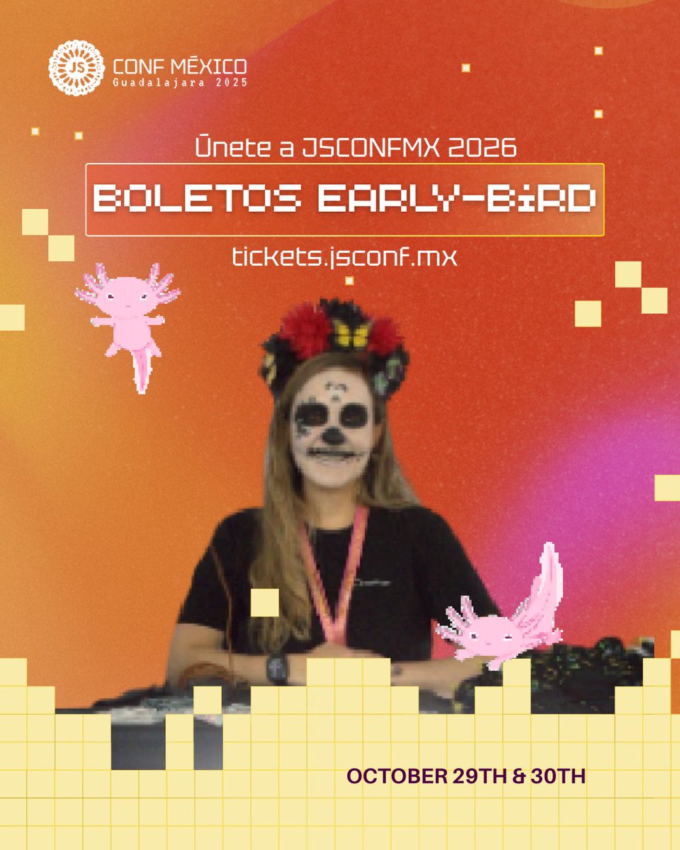 JSConf MX 2026 | 29 & 30 de Oct GDL 🇲🇽 tweet media