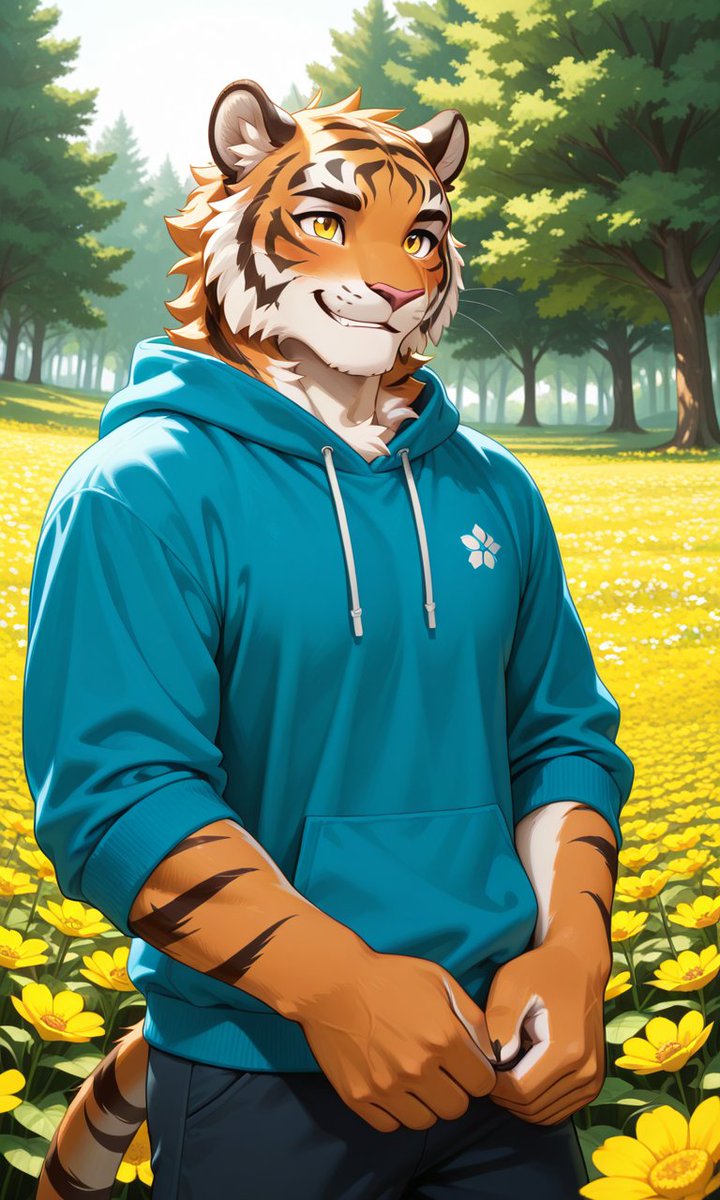 mob is in joy while in this flower fields he find
for <a href="/SoFurryAI/">Sother</a> #FAIkeFlowers