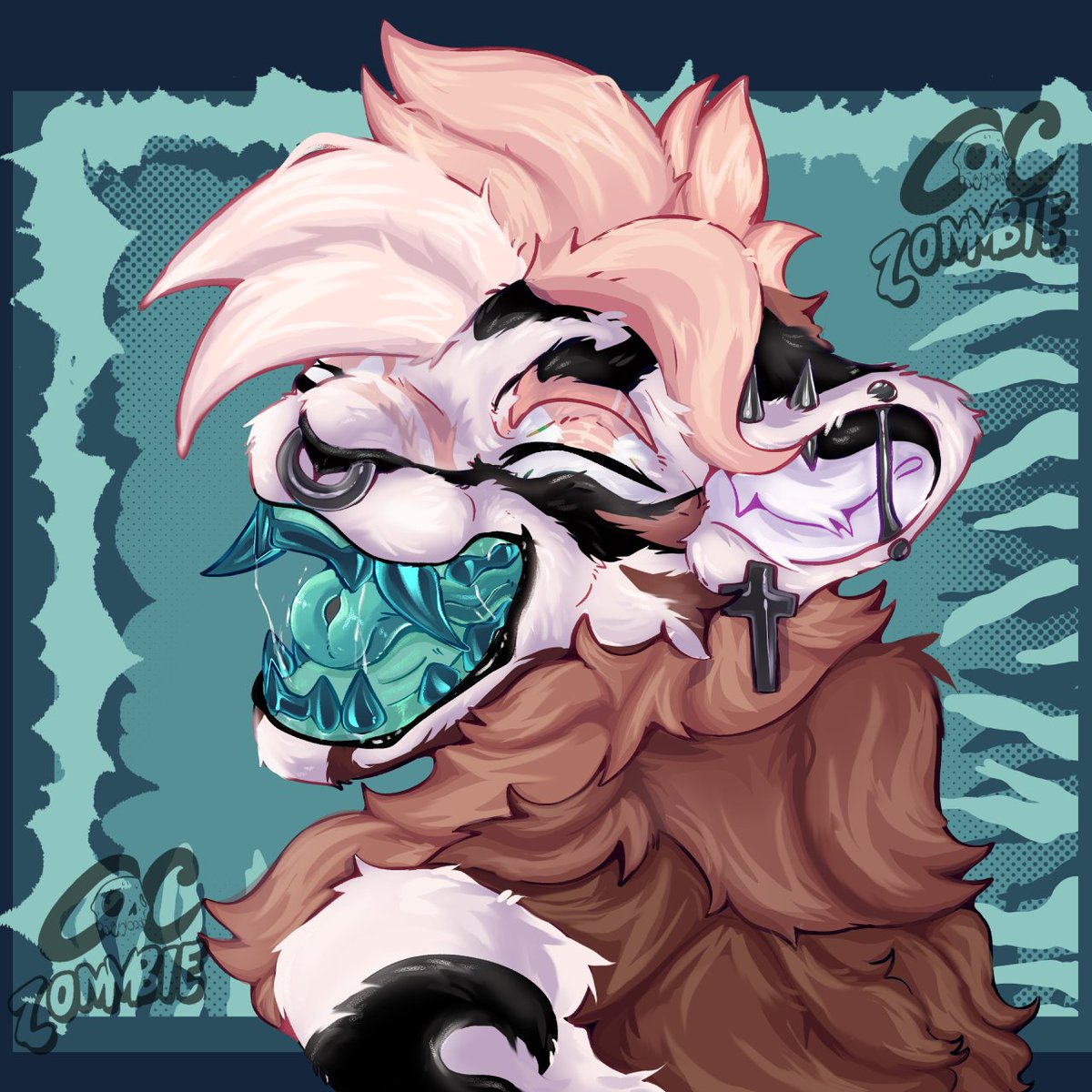 Coczombie333's tweet photo. #furry #furryart #furryartwork #athro headshot for a friend! https://t.co/rSD9osSsbk