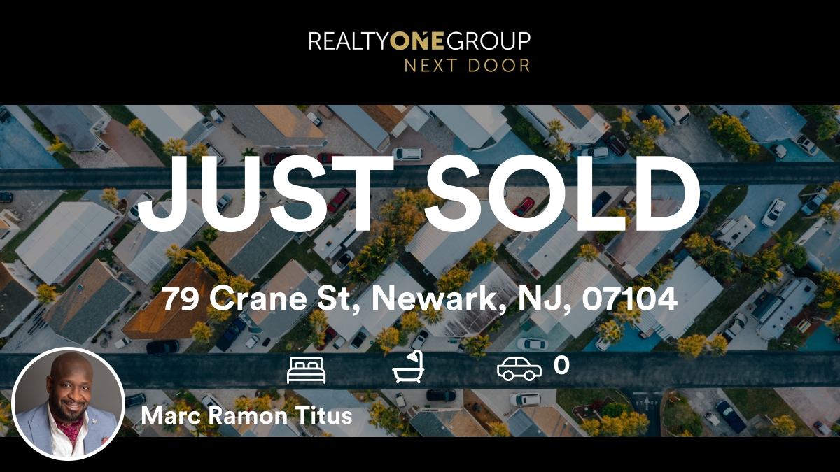 NJRealtyFox's tweet photo. 📍 79 Crane St, Newark, NJ, 07104

My latest sale on RateMyAgent.
NJ L1329126
https://t.co/CIQT6NJxTJ

...
#ratemyagent #realestate https://t.co/Q9wWQATcX0