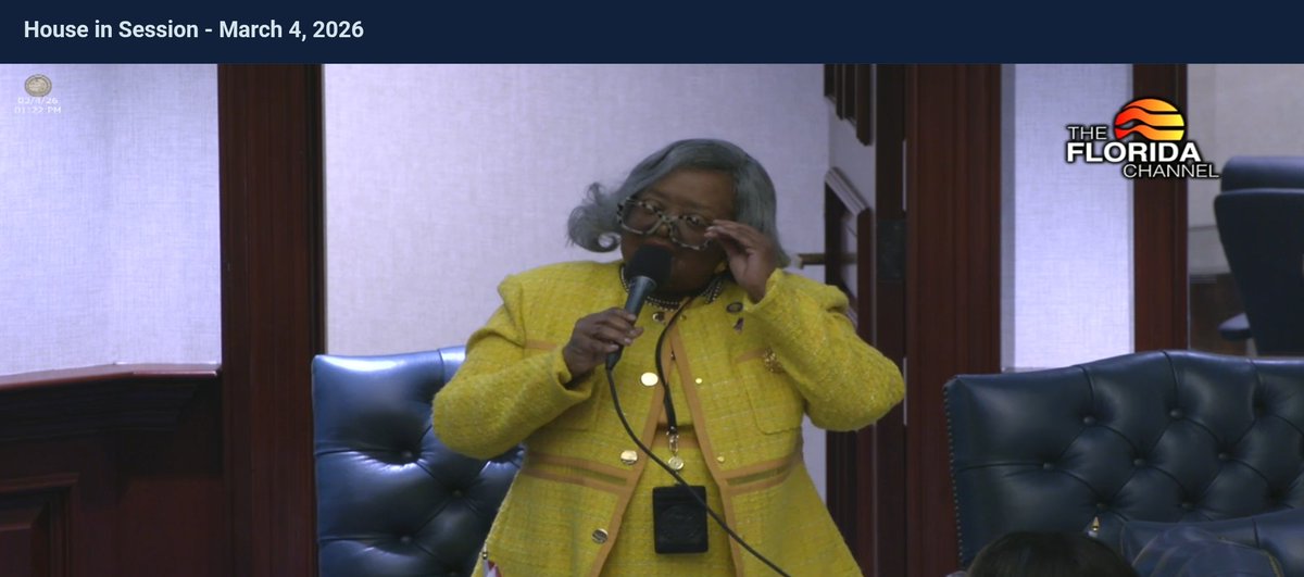 UnbornVoiceFL's tweet image. In an extremely long-winded DIVISIVE “farewell” rant, radical pro-#abortion Democrat Rep. @YvonneHinsonFL goes out of the House as she came in: IRRELEVANT!

Good riddance to this very nasty and bitter old shrew! The nursing home awaits! 💯

P.S. Interesting to see that House