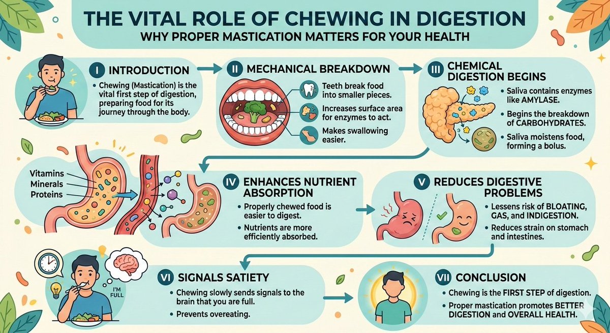 Scispecttrum's tweet image. Chew your food properly 🥗👄 Digestion starts in the mouth! Increase nutrient absorption and prevent bloating 💪✨ #EatingHealthy #DigestWell #ChewSlow #WellnessTips