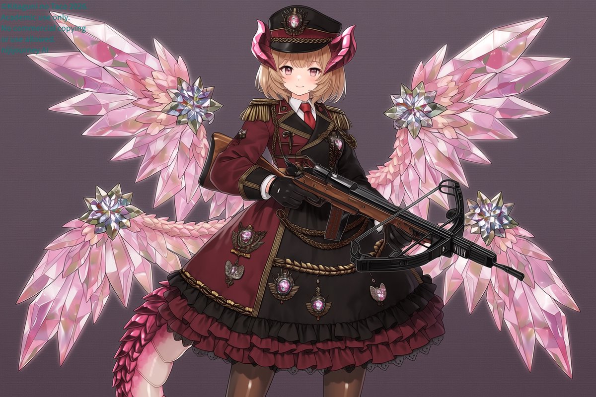 クリスタルドラゴン娘 #ドラゴンガール #niji7 実験用プロンプト