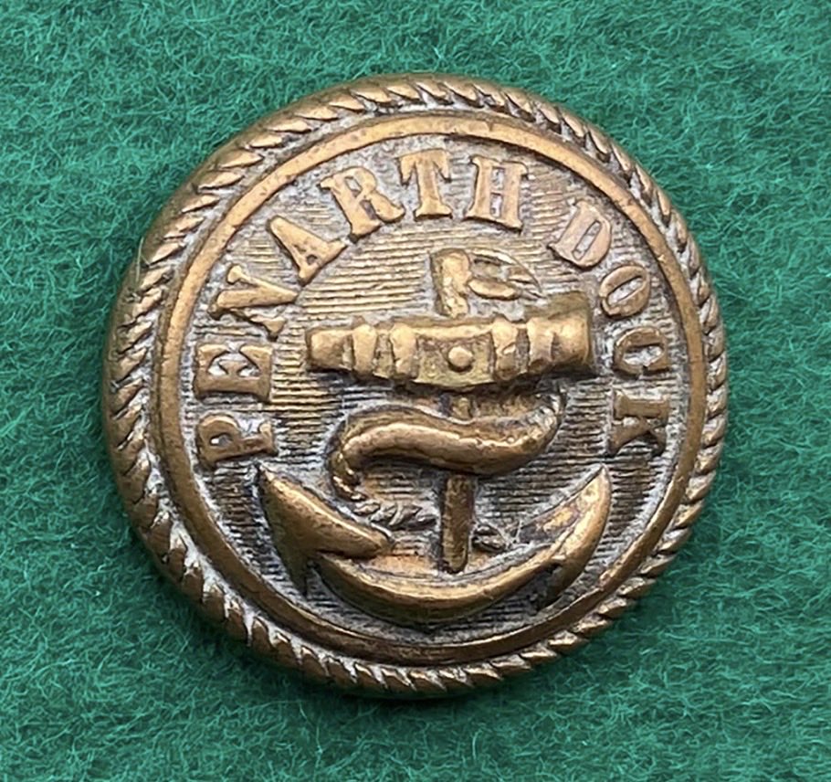 coaltrimmers1's tweet photo. Penarth and Barry Dock Railway buttons.  With the nautical theme on both you could think they were more dock related than railway.

#coaltrimmers #coaldocks #coaltrimmersunion #Barrydocks #trimmers #Penarthdocks #coaltrimmer.  #penarthtrimmers #barrytrimmers https://t.co/RYYTANr1j9