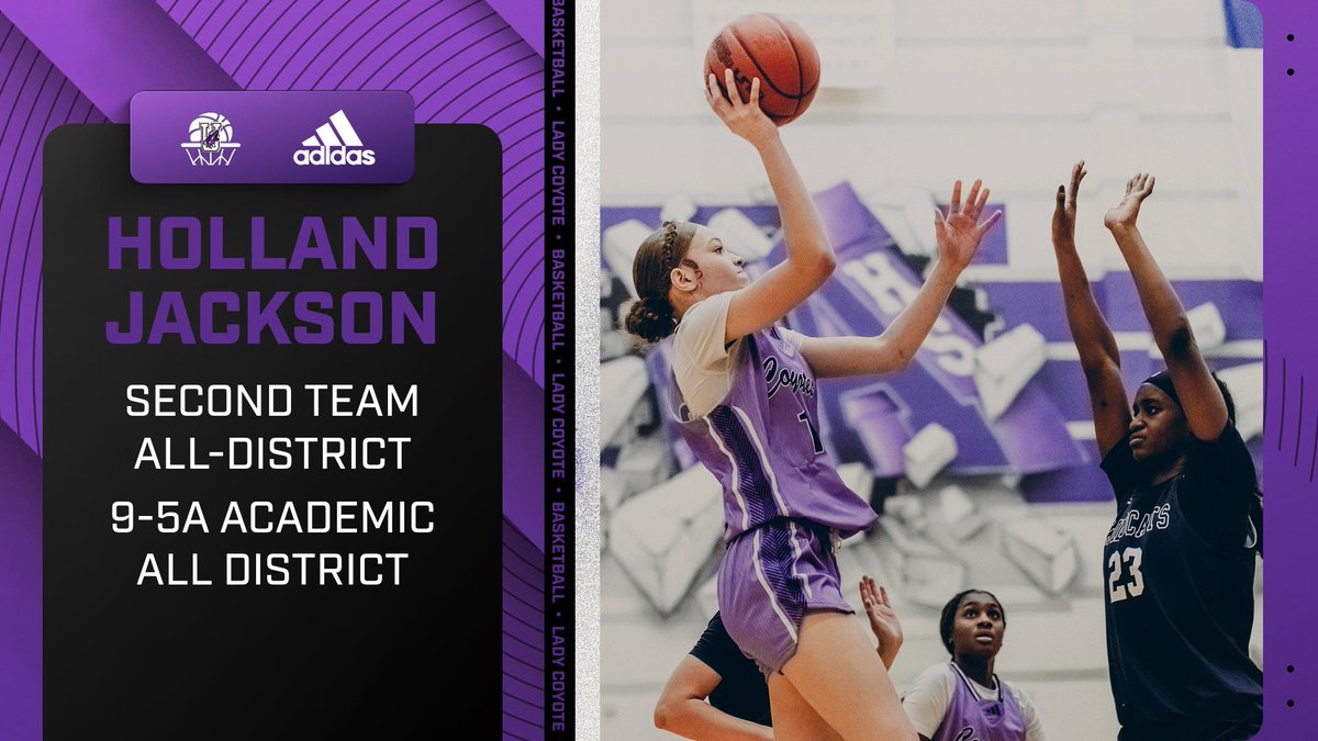 Congratulations to Holland Jackson
 UIL 9-5A Second Team All District and Academic All District.