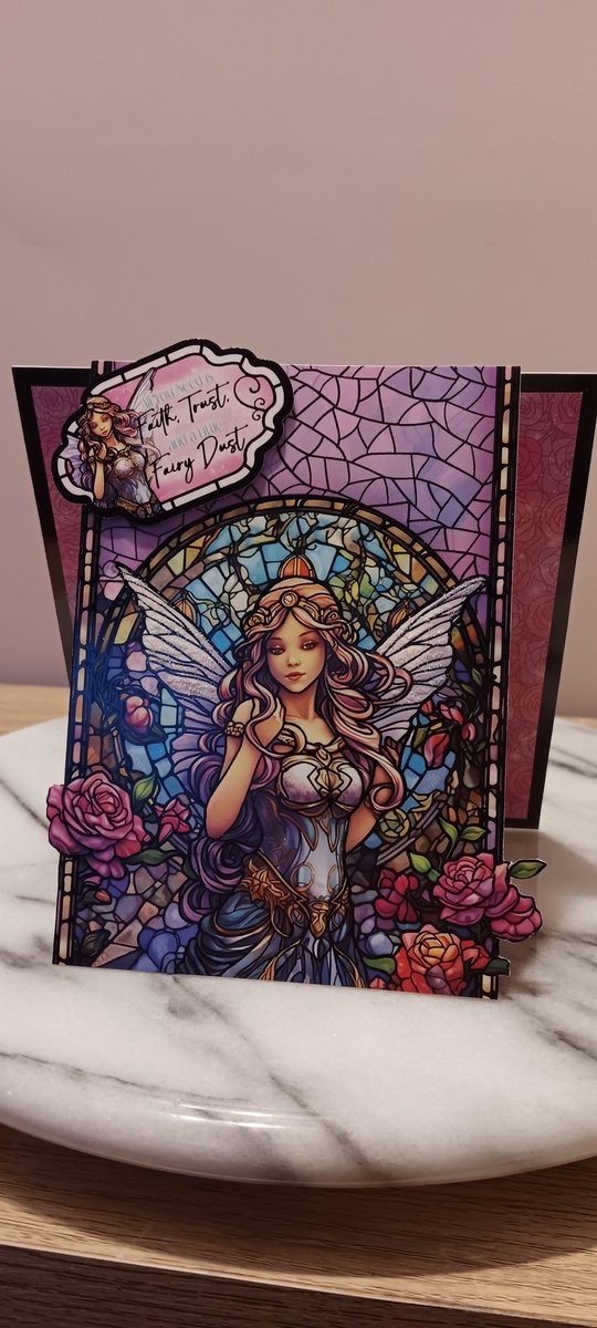 HandcraftedbyW1's tweet image. Faith, trust and fairy dust for that special someone in your life. Another beautiful design, from HunkyDory 's stained glass card making kit.Have a lovely evening everyone 😊 
#handmade #magical #fairydust 
etsy.com/uk/shop/Handcr…