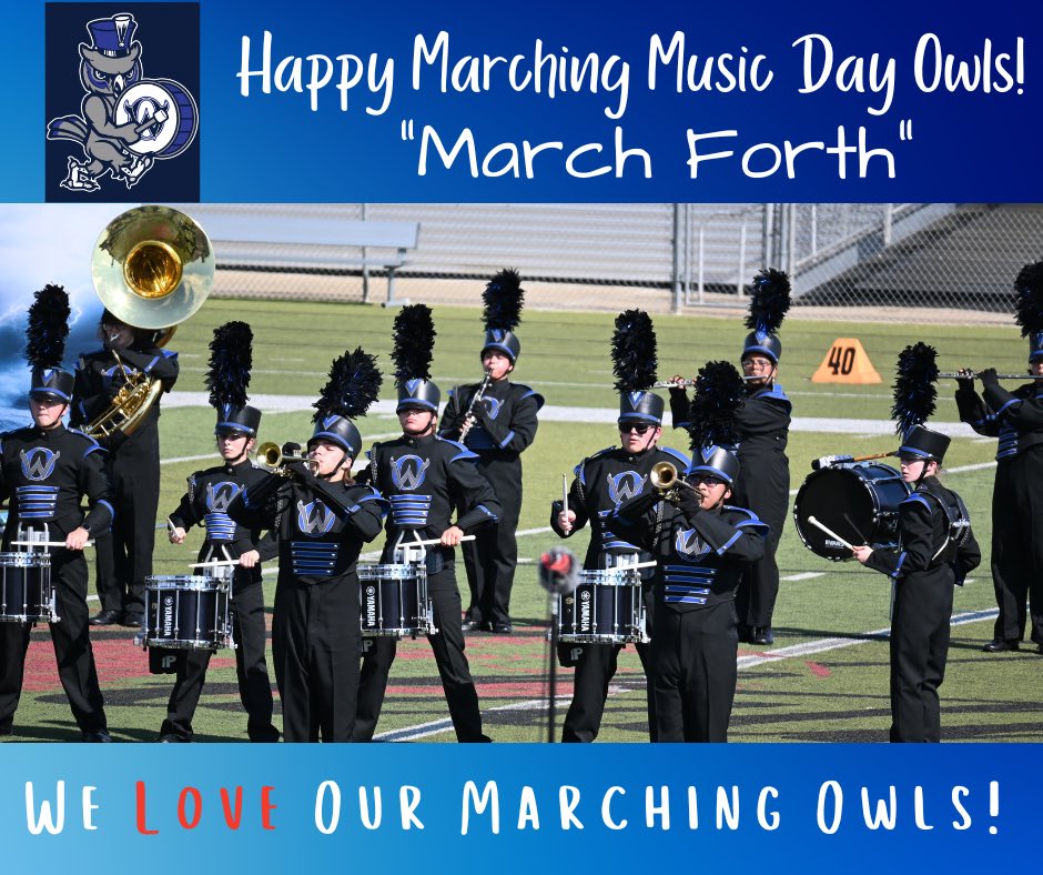 chtkath's tweet photo. We love our Marching Owls 🦉 @olathewestband https://t.co/6caYIZTPAn