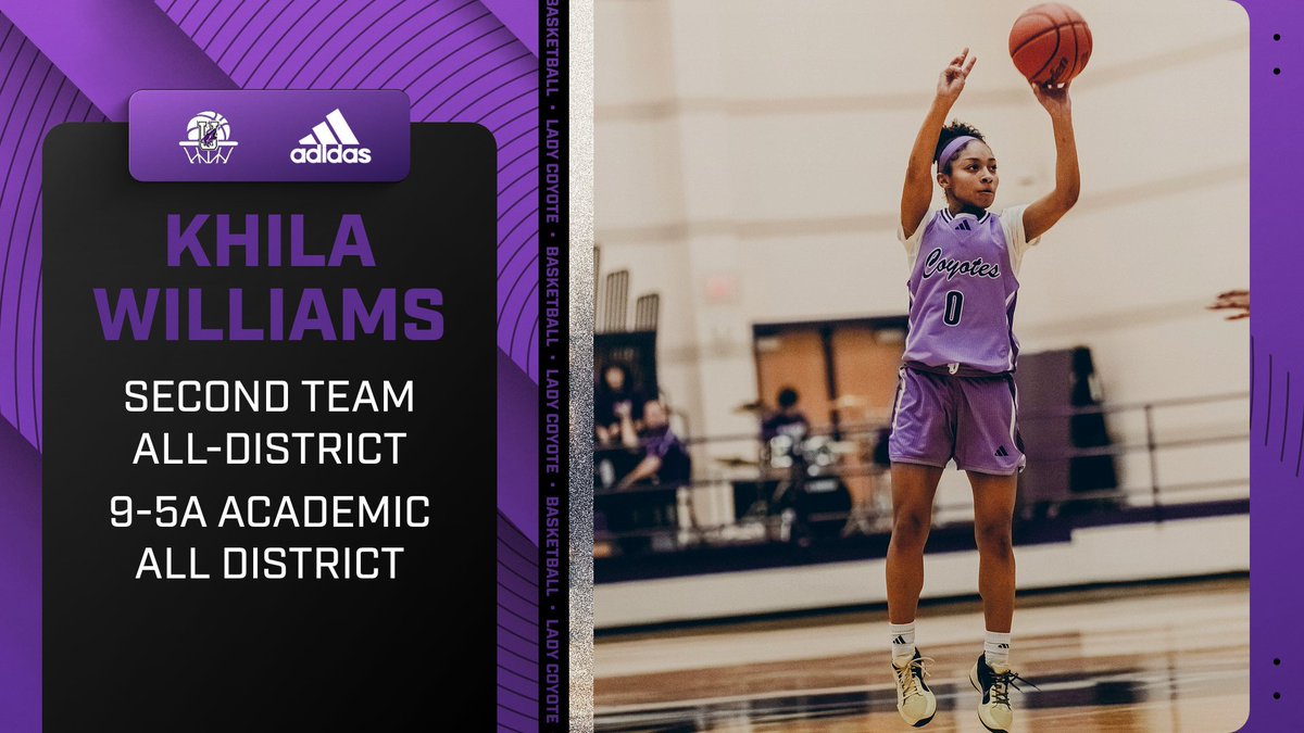 Congratulations to Khila Williams
 UIL 9-5A Second Team All District and Academic All District.