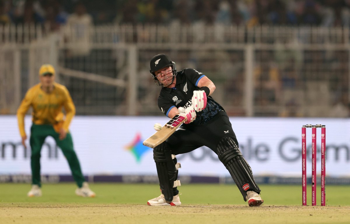 ICC's tweet photo. A blazing knock from Finn Allen powered New Zealand to the #T20WorldCup 2026 Final with a win over South Africa 💪📸

Read more on the action from Kolkata 👉 https://t.co/yXrH1mUObp https://t.co/h6NwapQ0m6
