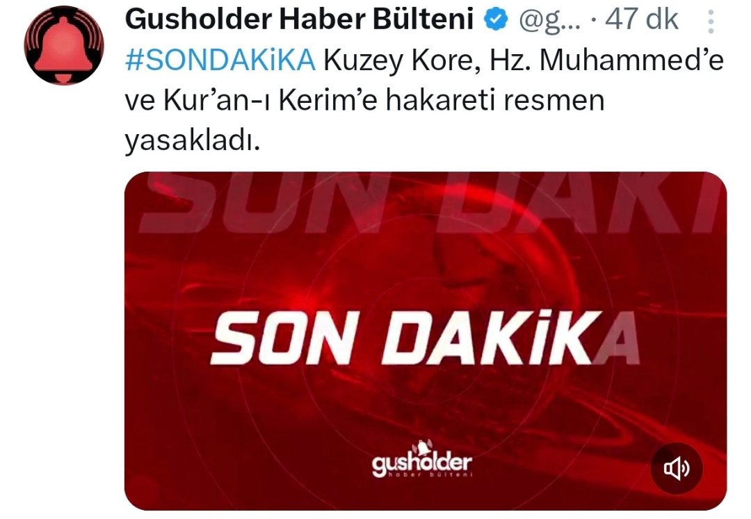 mihrice06's tweet image. 📍Kuzey Kore Hz. Muhammed'e ve Kuran'ı Kerim'e hakareti yasaklamış. 

Abi bunlar tam geliyor yaaaaa❗değmeyin sakın📿
Bizden/sin eyvallah ☝

___
#GFKvFB #BJKvÇRS Gaziantep FK - Fenerbahçe Murillo #Çatlı Hyeon-gyu Oh DenizBaysal #Survivor2026 #yeraltı #Sahipsizler #EşrefRüya