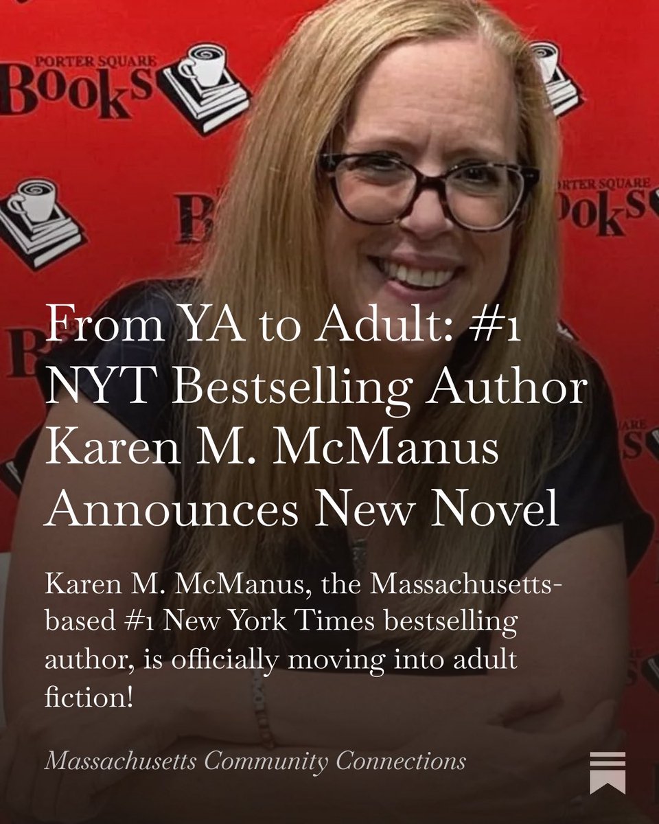 📖 🎉 Known as the "queen of YA mysteries," this Massachusetts-based #1 New York Times bestselling author is officially moving into adult fiction!
 communityconnections.substack.com/p/from-ya-to-a…