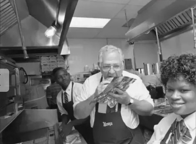 dumbitpro's tweet image. No disrespect to the current Wendy's CEO, but Dave did it first.  I vote Dave.