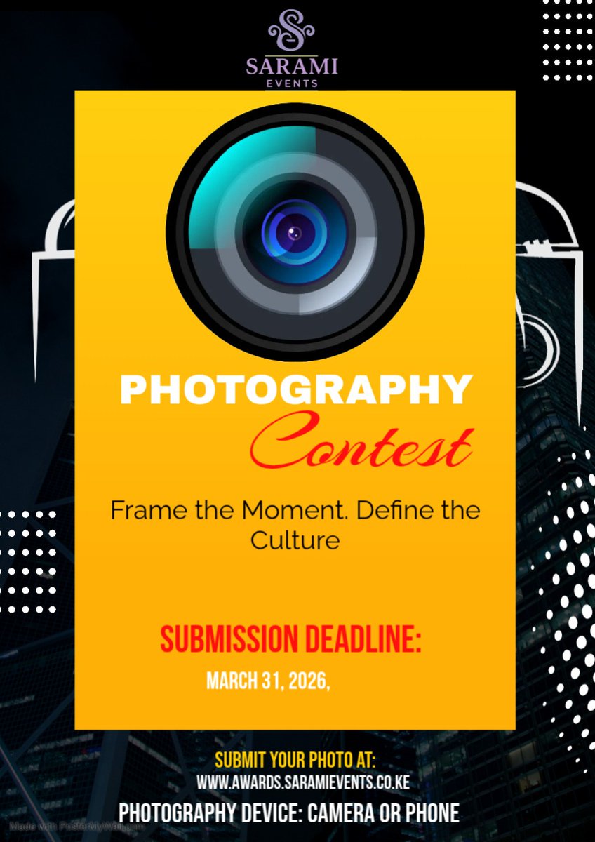 SaramiEvents254's tweet photo. Sarami welcomes all cameramen and those able to capture the moments with three different areas of concern. Its gonna be epic. https://t.co/UBngp76pXO for more info https://t.co/7lqiIetzBR