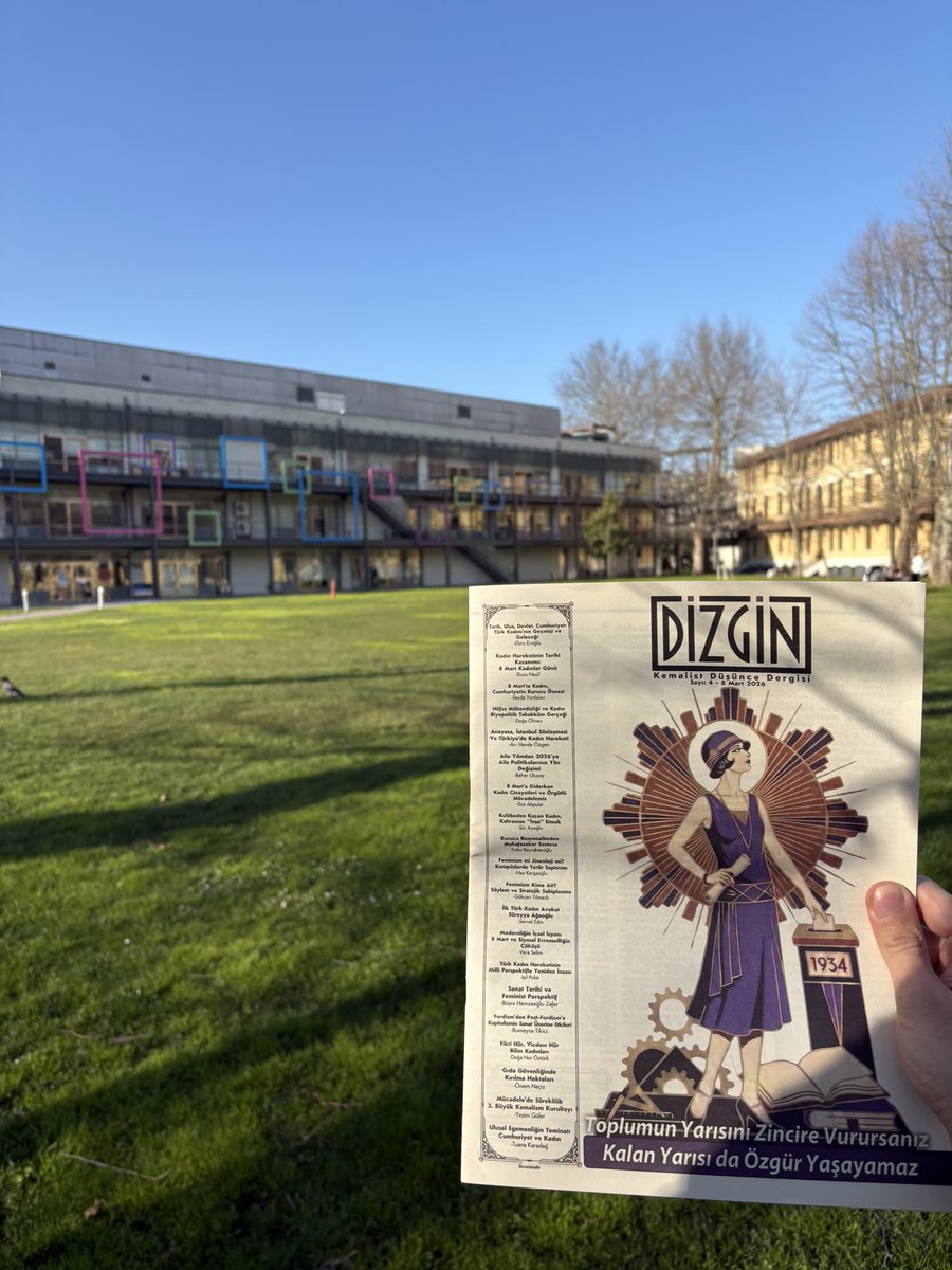 “Toplumun Yarısını Zincire Vurursanız
Kalan Yarısı da Özgür Yaşayamaz”

<a href="/DizginDergisi/">Dizgin</a>’nin “Cumhuriyet ve Kadın” dosya konulu 4. sayısı yayımlandı❗️

Dergiyi Bilgi Üniversitesinden ücretsiz bir şekilde edinmek için benimle iletişime geçebilirsiniz.