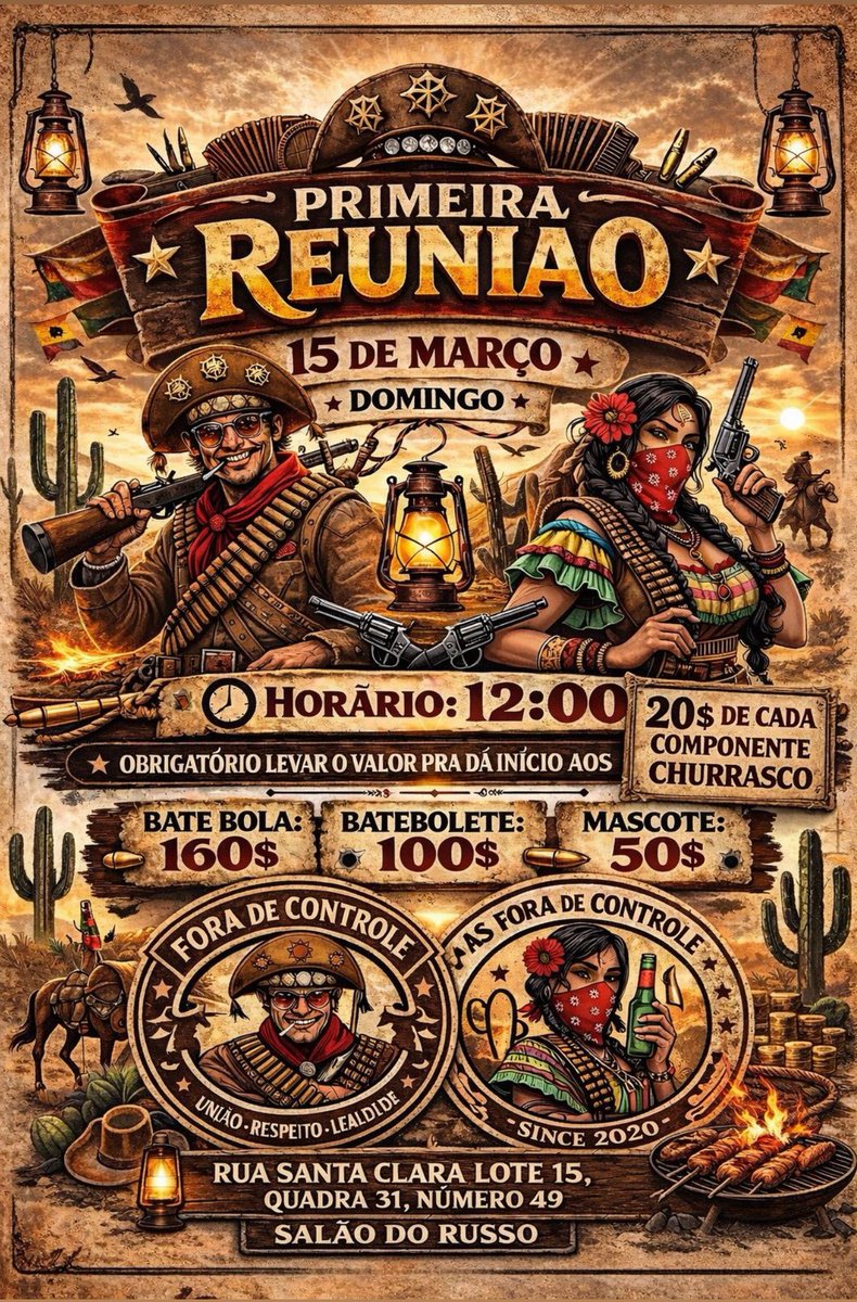 Fdc2025's tweet photo. Primeiro passo rumo a 2027 🤠🌵👑 https://t.co/jgueOR9bCb