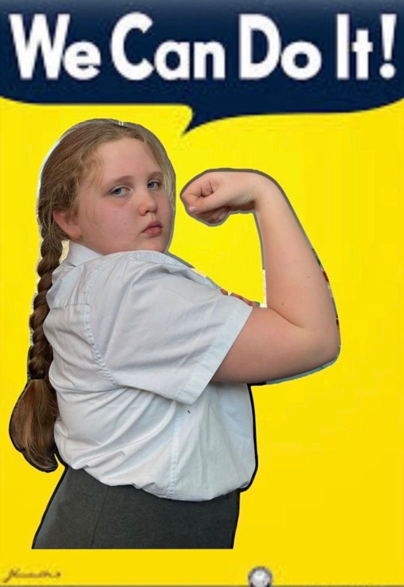 stpatrickspri's tweet photo. P7 pupils created their own “We Can Do It!” posters as part of their WWII learning. #femaleempowerment #propagandaposter https://t.co/6VRsICokUP