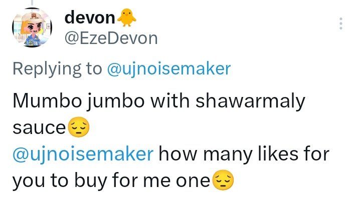 ujnoisemaker's tweet photo. 500 likes for Mumbo jumbo with @shawarmaly sauce 

@EzeDevon https://t.co/vAN42qkTI4