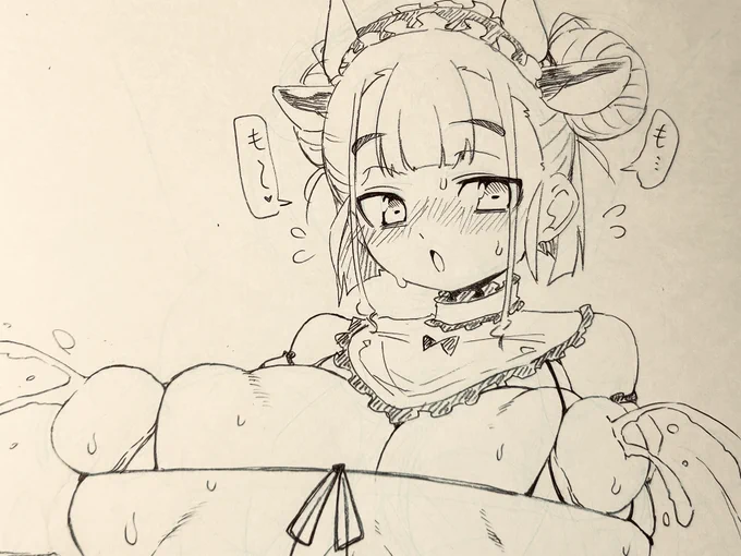 ここまで描いて限界に達してしまい
未完成のまま致してしまいました

この絵は追々、描き上げる予定です 