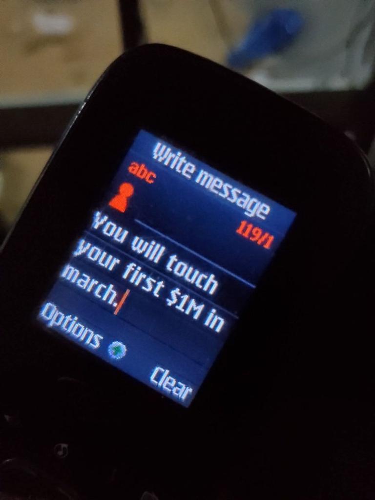EngineerAdam123's tweet photo. Even the old phone knows it’s your season. Your first $1M is coming this March. Claim it, say Amin. https://t.co/Hckx4AzAKr
