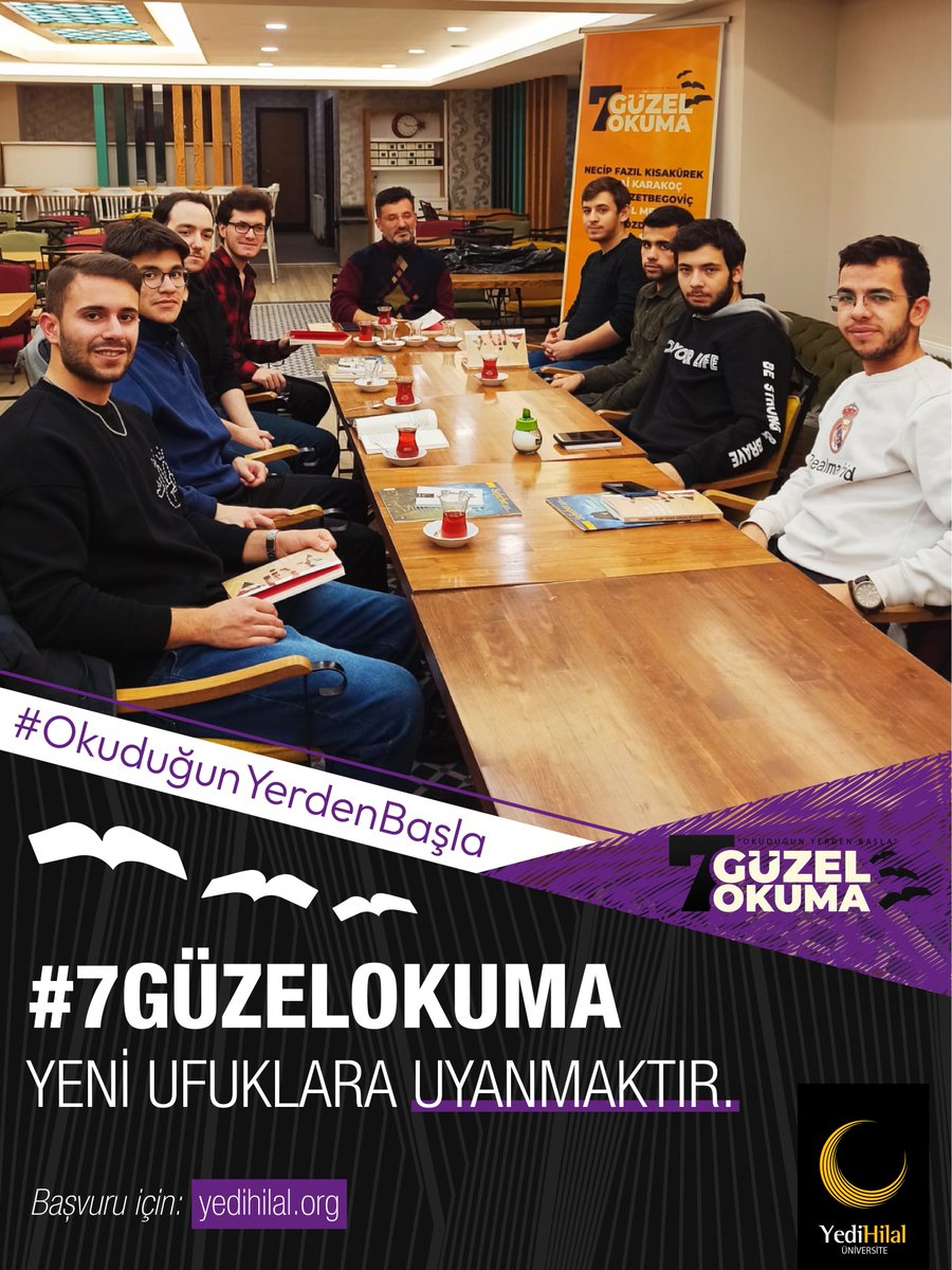 7GuzelOkuma's tweet photo. Yeni ufuklara uyanmaktır.             

Başvuru için: https://t.co/DgmJuiTsys          #7GüzelOkuma #OkuduğunYerdenBaşla https://t.co/eNXlwr6O4I