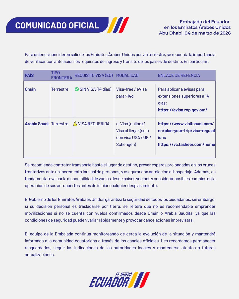 Embajada del Ecuador en Emiratos Árabes tweet media
