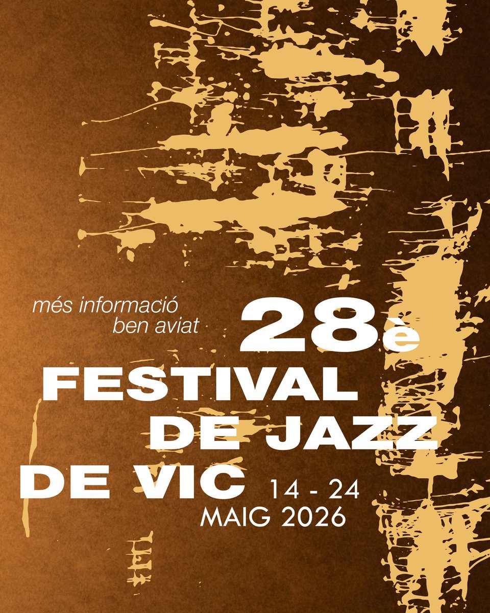 festivaljazzvic's tweet photo. Atenció, s’acosta la propera edició del FJV!
Molt aviat tindreu novetats!!! 🎷
https://t.co/3U1jyVwmnb
#festivaljazzvic #28festivaljazzvic #jazzcava https://t.co/XRqkfJcxYF