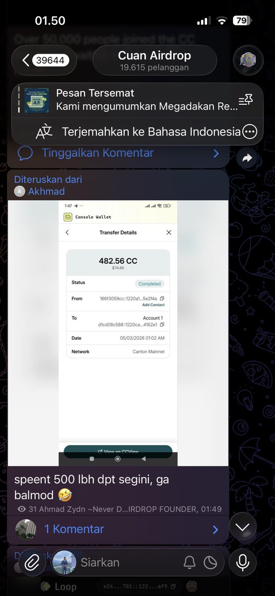 CuanAirdropCom's tweet image. alhamdulillah Nyawur lagi di @silvana_book Thanks Modal 300 CC balikmodal dan Profit Sedikit Walaupun Sedikit Lama2 Jadi Bukit🤣

#canton #silvana #canton