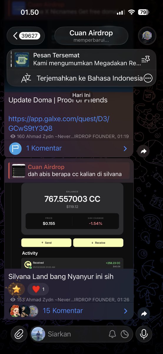 CuanAirdropCom's tweet image. alhamdulillah Nyawur lagi di @silvana_book Thanks Modal 300 CC balikmodal dan Profit Sedikit Walaupun Sedikit Lama2 Jadi Bukit🤣

#canton #silvana #canton