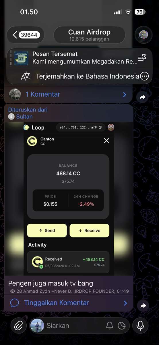 CuanAirdropCom's tweet image. alhamdulillah Nyawur lagi di @silvana_book Thanks Modal 300 CC balikmodal dan Profit Sedikit Walaupun Sedikit Lama2 Jadi Bukit🤣

#canton #silvana #canton