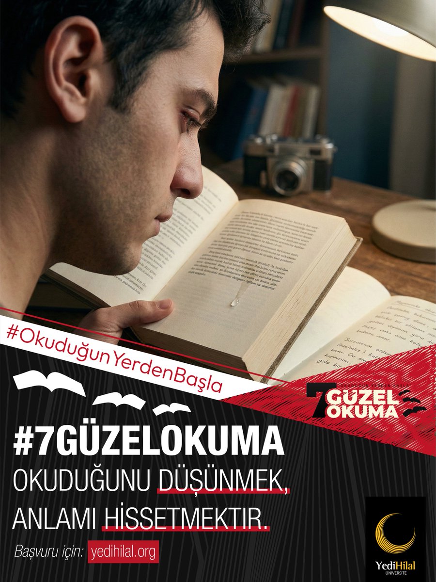 7GuzelOkuma's tweet photo. Okuduğunu düşünmek, anlamı hissetmektir. 

Başvuru için: https://t.co/DgmJuiU0o0        #7GüzelOkuma #OkuduğunYerdenBaşla https://t.co/Was7Sf9yom