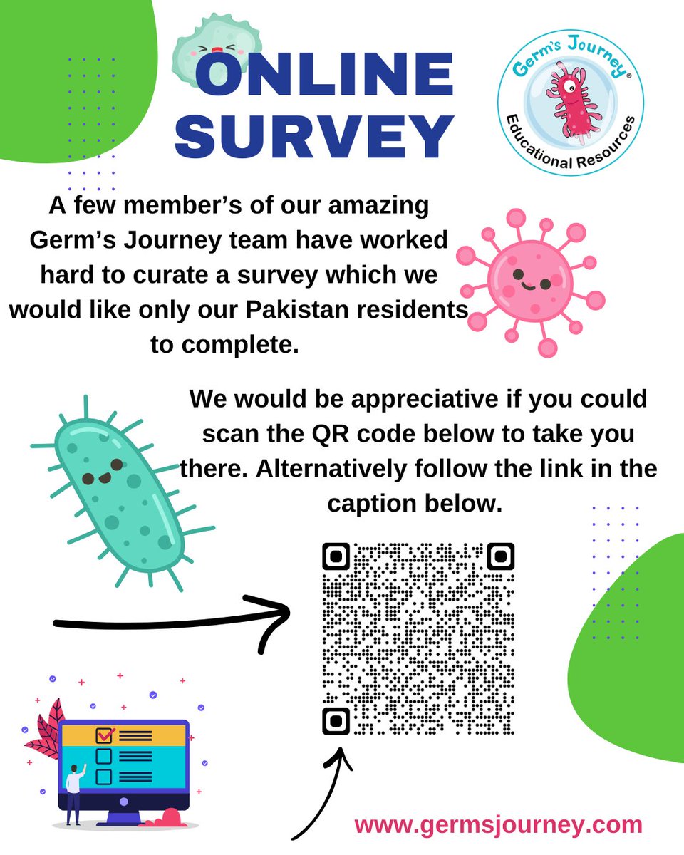 germsjourney's tweet photo. If you are a Pakistan resident please complete the survey at https://t.co/nztUcVeEIV 
It would be much appreciated. 

- The GJ team ❤️

#survey #Pakistan #germs #soap #hygiene #questionnaire #educational #student #teacher #parent #school #health #handwashing https://t.co/oflLVEpZVW