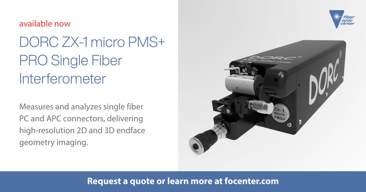 FiberOpticCntr's tweet photo. Measure and analyze single fiber PC &amp; APC connectors with the DORC ZX-1 micro PMS+ PRO Single Fiber Interferometer.

Shop Now:  https://t.co/CFbJxRK6Ps 

#FiberOpticCenter #interferometer #fiberoptictesting #connectors #fiberoptics #testequipment https://t.co/0cWeRdxzu1
