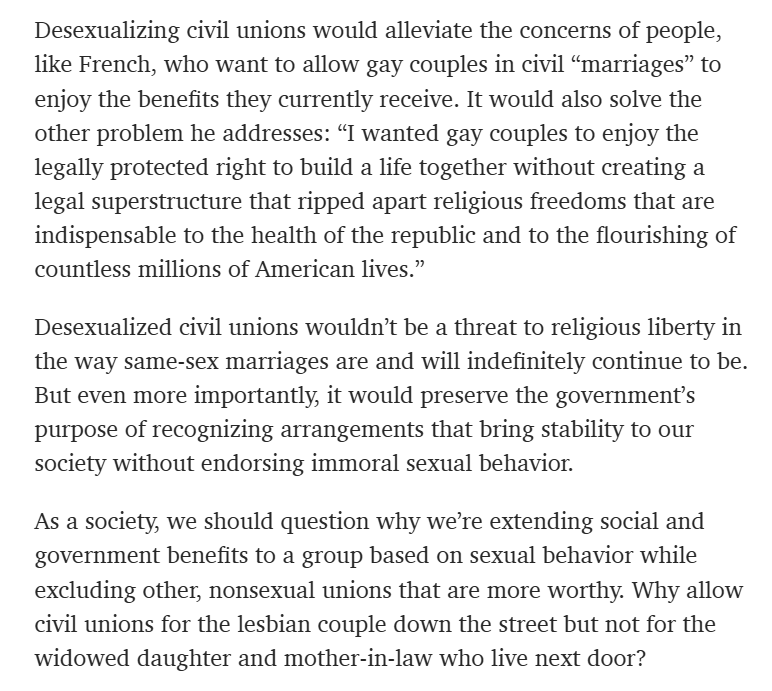 Joe Carter wrote a recent article against edgelording on the internet.

But do you remember that Joe Carter also wrote an article endorsing gay civil unions as a compromise to gay marriage in response to David French?

This article invokes Naomi and Ruth as a "civil union."
