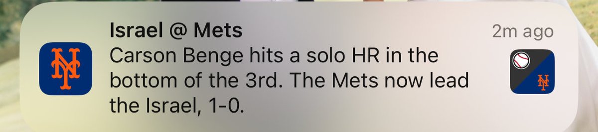 Carson Benge has pierced the Iron Dome