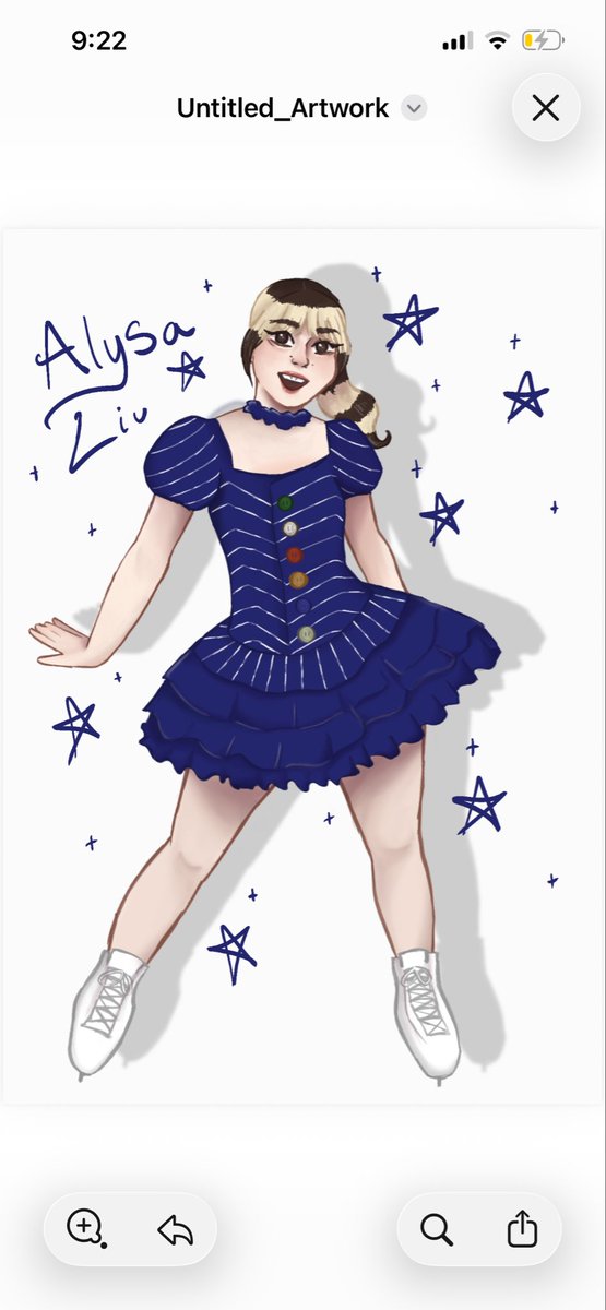 chagenlo's tweet photo. Thanks for the joy! Drawing by my daughter, your biggest fan. #AlysaLiu #WinterOlympics #goldmedalist https://t.co/7R8Kxdfn1s