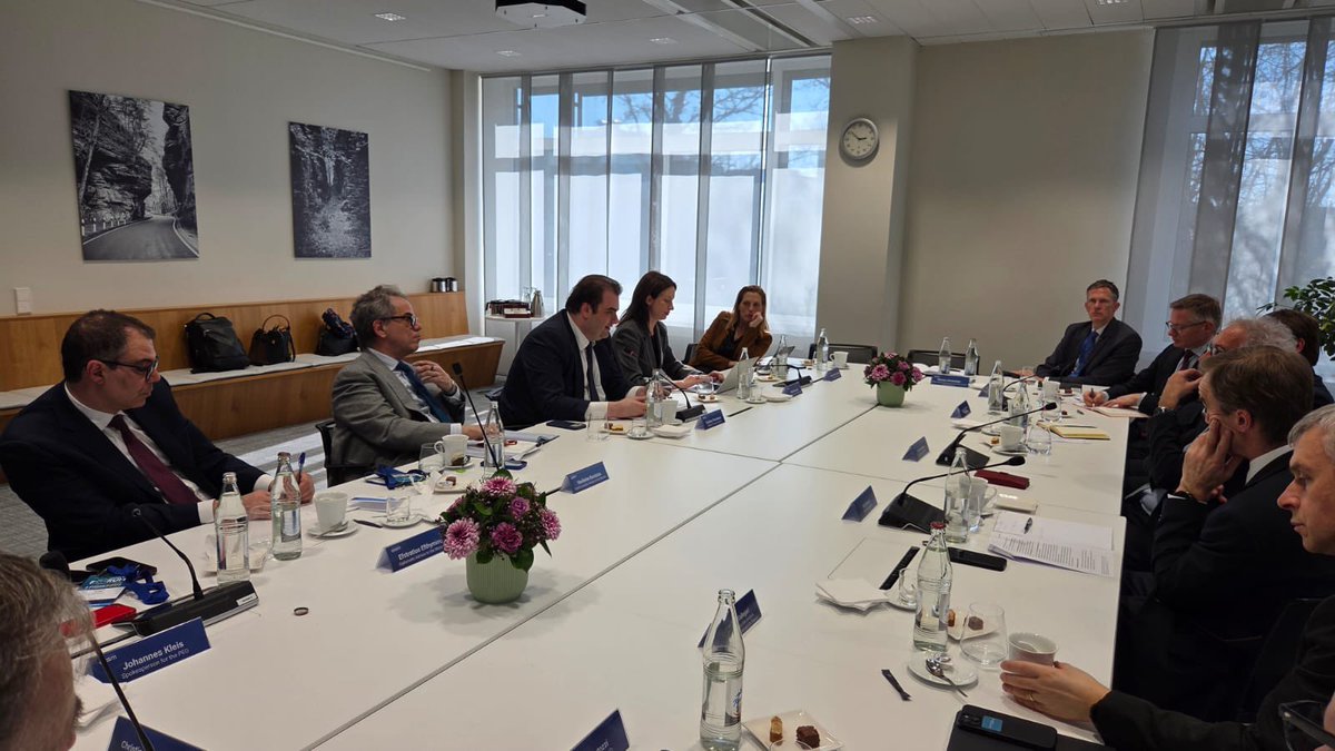 Pierrakakis's tweet photo. The ESM plays a crucial role in safeguarding financial stability in the euro area.

We look forward to continuing our fruitful cooperation. https://t.co/25CfvpN6pc