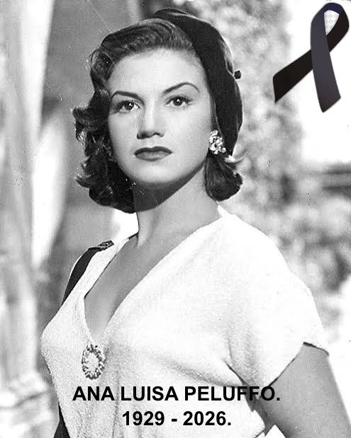 ⚫️🕊️ Fallece a los 96 años de edad, Ana Luisa Peñuffo, actriz e icono del Cine de Oro y de la Televisión Mexicana. 

A través de un comunicado la familia de la actriz confirmó su fallecimiento: “Falleció en paz, en su rancho en Jalisco, acompañada por sus seres queridos”.